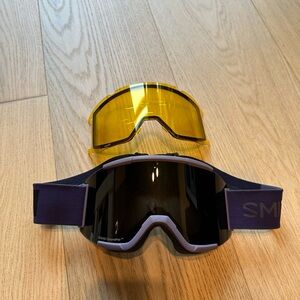 Smith Squad Ski / Snowboard Goggles Violet/ChromaPop Sun Black+Yellow Unisex